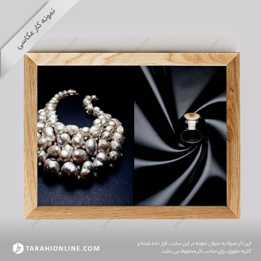 عکاسی از جواهرات - گردنبند و انگشتر نقره